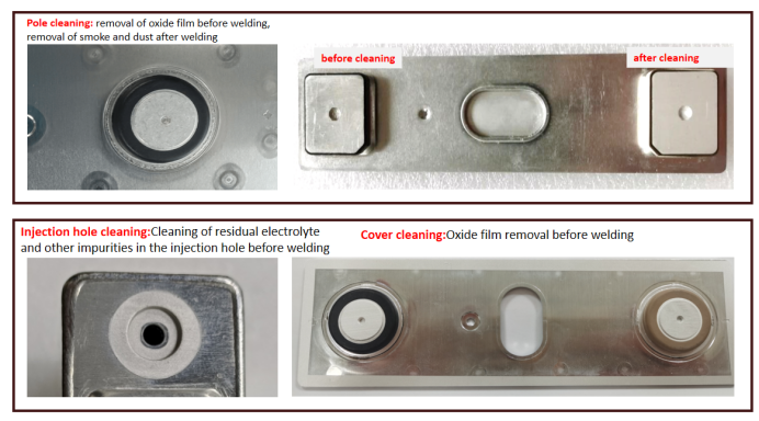 Battery pole cleaning